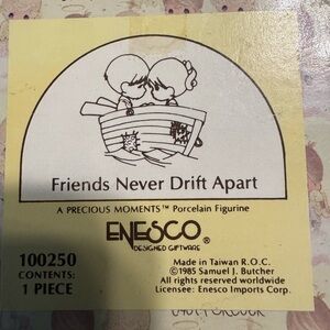 NEW Precious Moments “ Friends Never Drift Apart” 1985